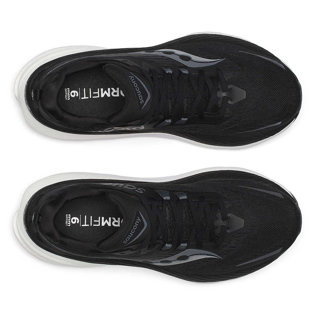 Vista lateral de los Tenis Hurricane 24 Saucony para running diario, disponibles con envío a cualquier ciudad de Colombia

